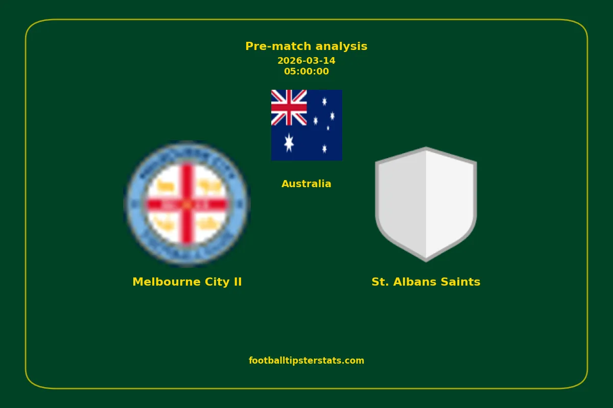 Pre-match analysis: Melbourne City II vs St. Albans Saints on 2026-03-14